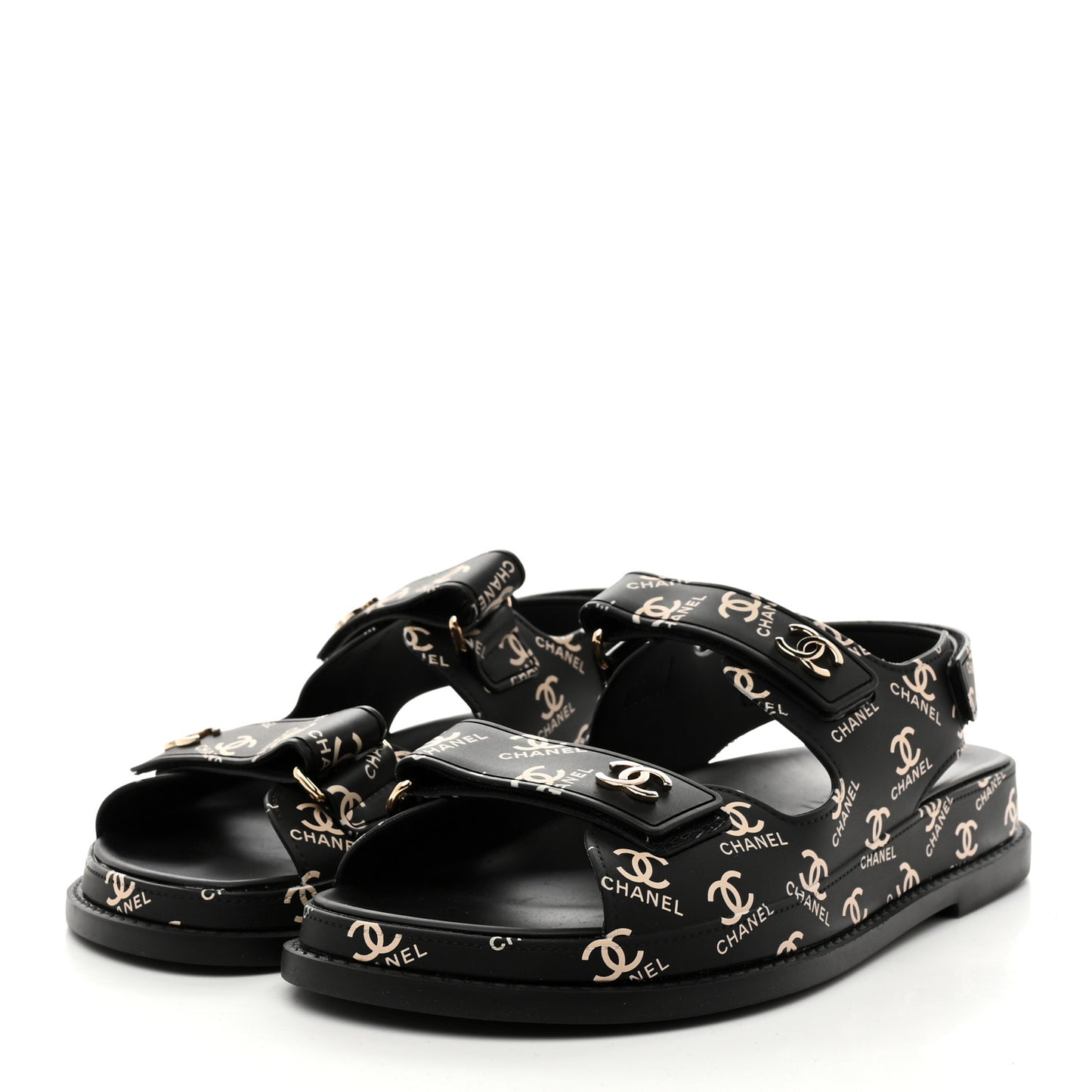 Rubber CC Dad Sandals 38 Black