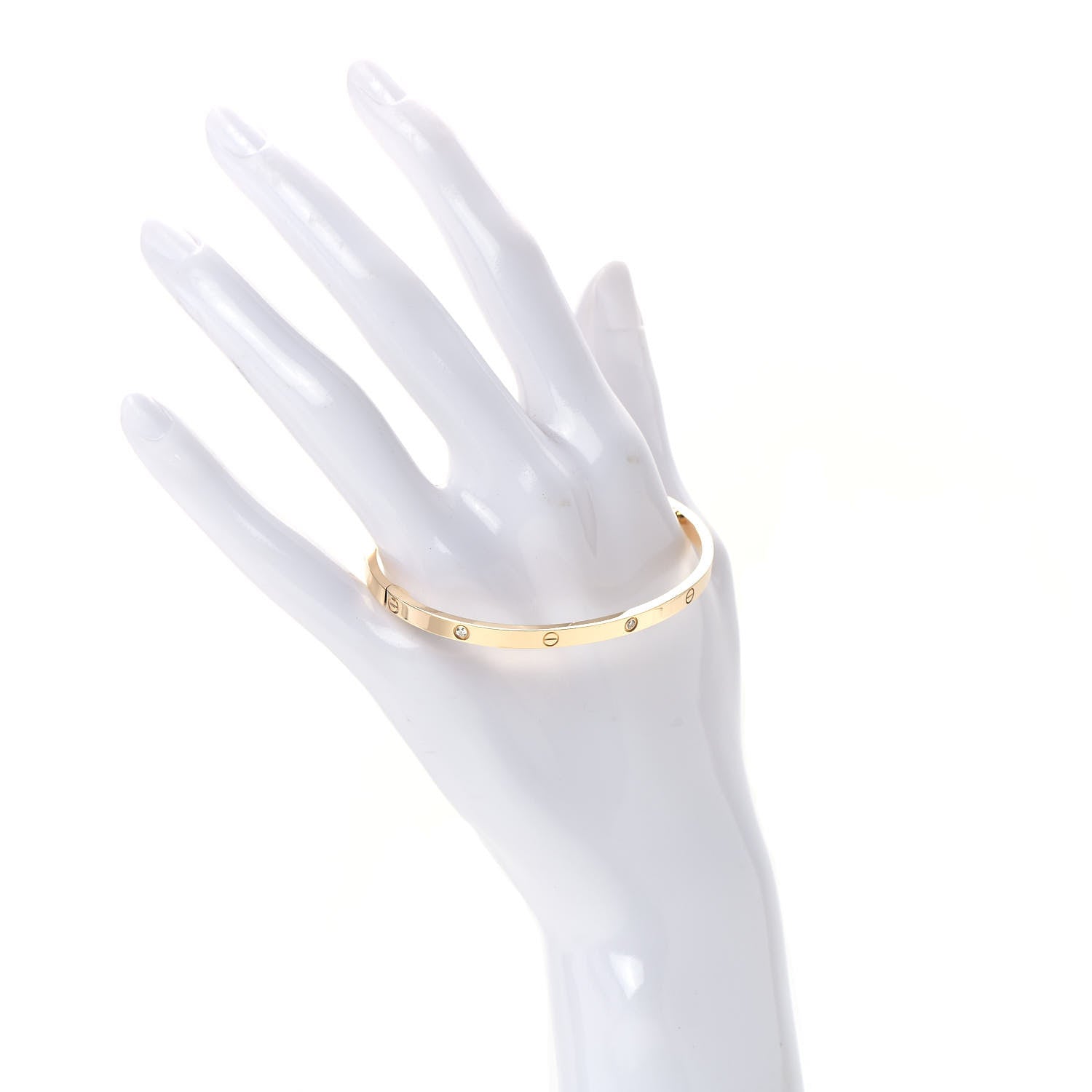 Cartier 18K Yellow Gold 6 Diamond Small LOVE Bracelet 18 2 of 5