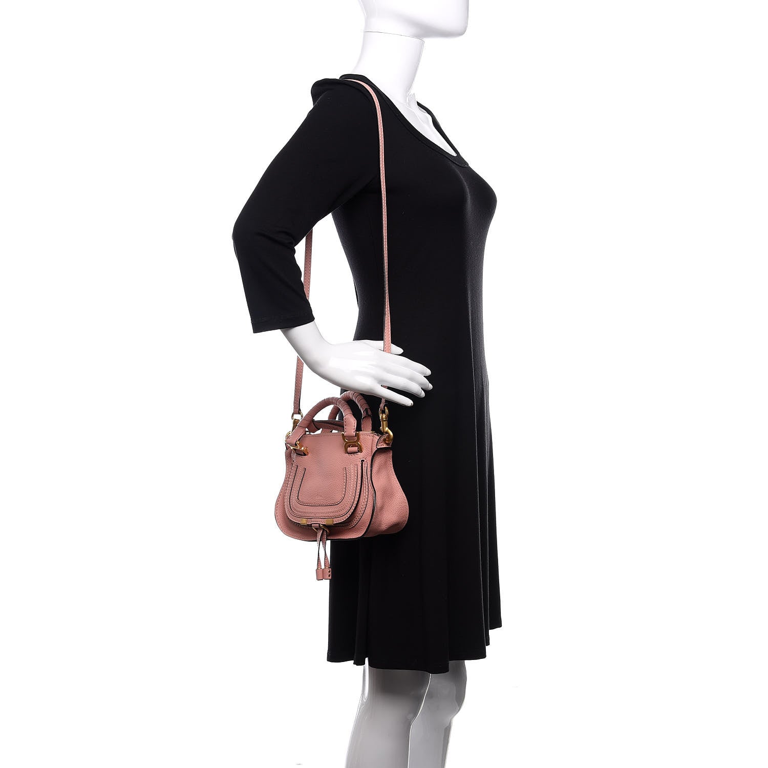 Chloe Calfskin Mini Marcie Satchel Anemone Pink 2 of 13
