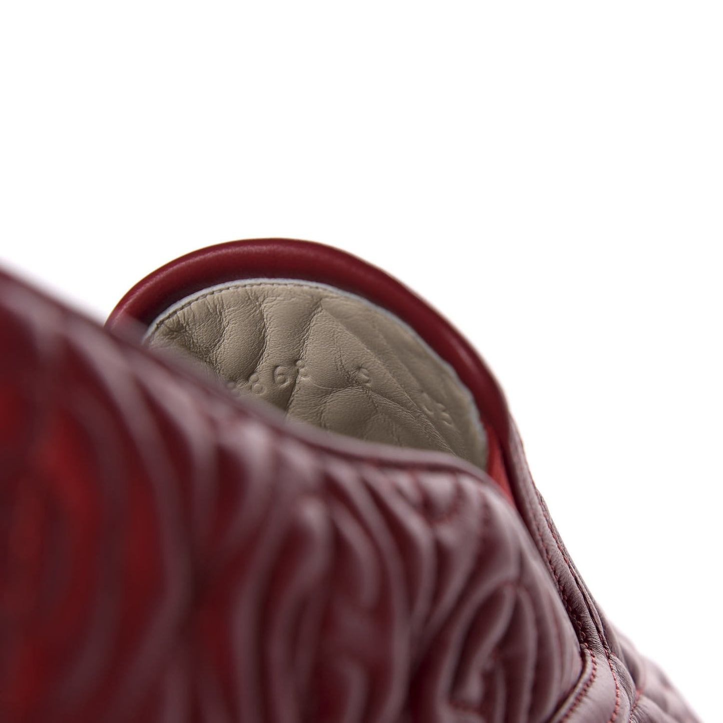 Nappa Web G Rhombus Quilted Mens Slip On Sneakers 9 Hibiscus Red Rosso