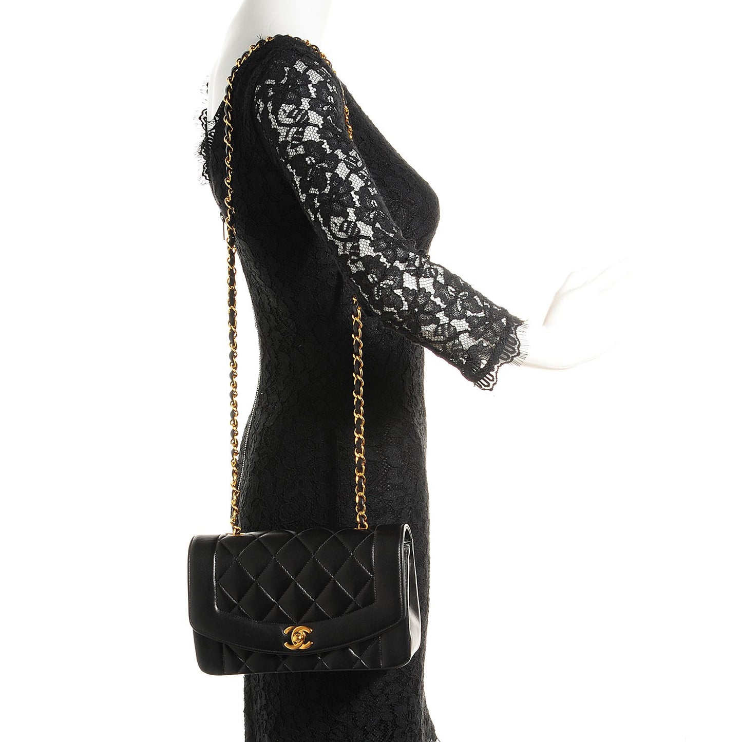 Lambskin Small Single Flap Black