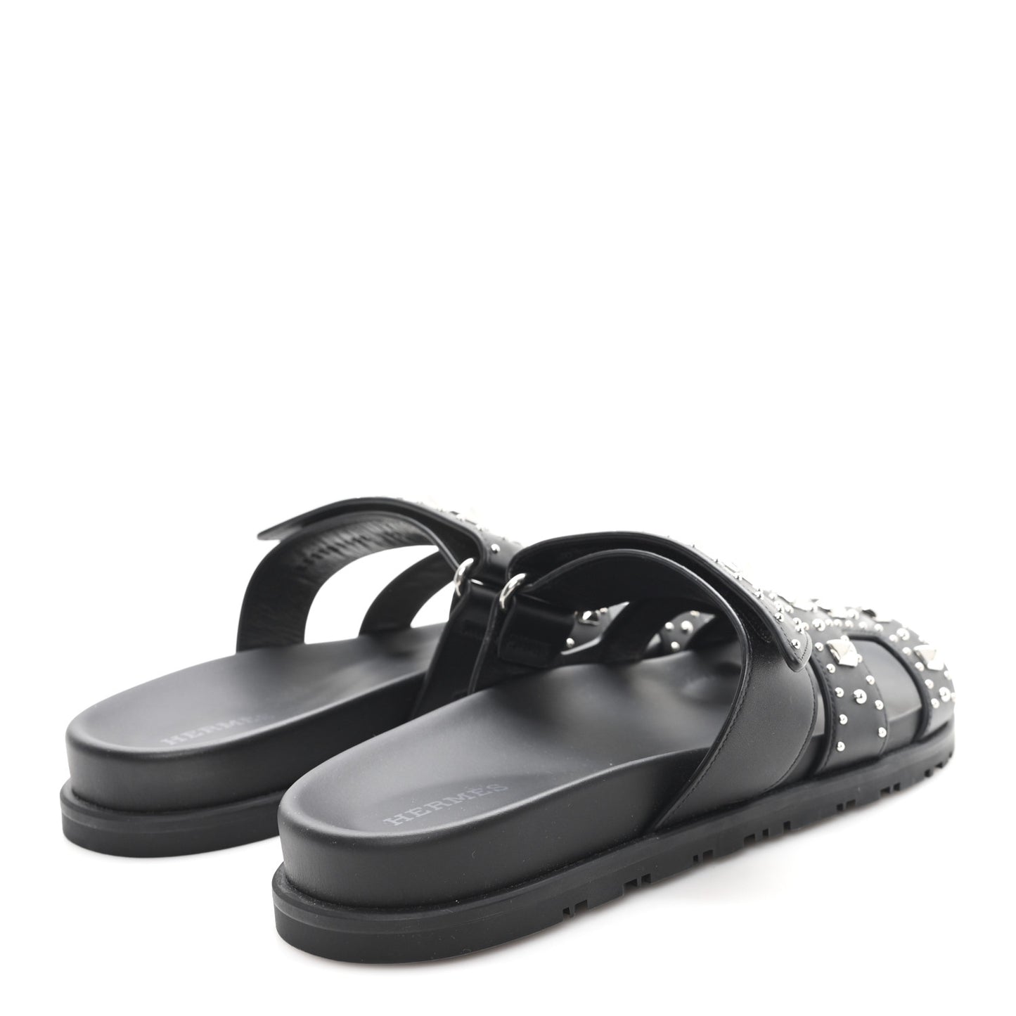 Calfskin Medor Studded Womens Chypre Sandals 37 Black