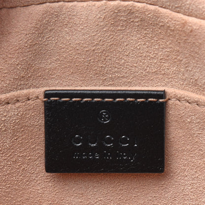 Gucci Monogram Matelasse Diagonal Small GG Marmont Chain Shoulder Bag Beige Black 7 of 15