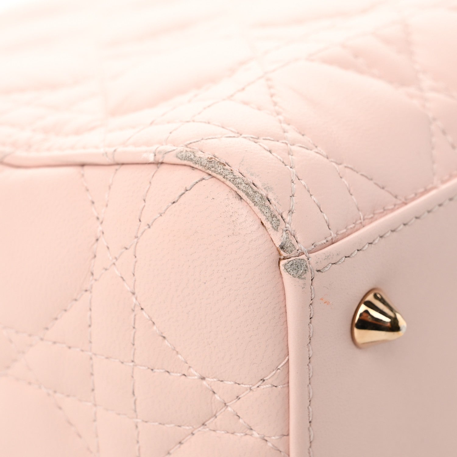Christian Dior Lambskin Cannage Medium Lady Dior Light Pink 13 of 14