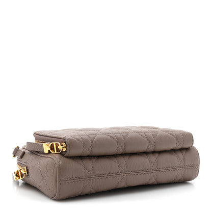 Christian Dior Supple Calfskin Caro Double Pouch Warm Taupe 4 of 16