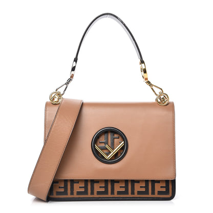 Fendi Vitello Century F is Fendi FF Embossed Kan I Shoulder Bag Orzo Tobacco 1 of 11