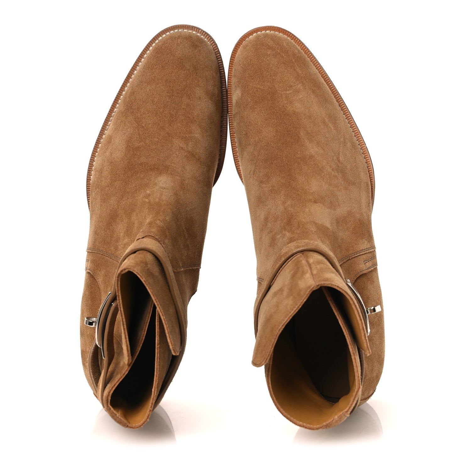 Veau Velours Mens Fortune Ankle Boots 45 Brun Fume
