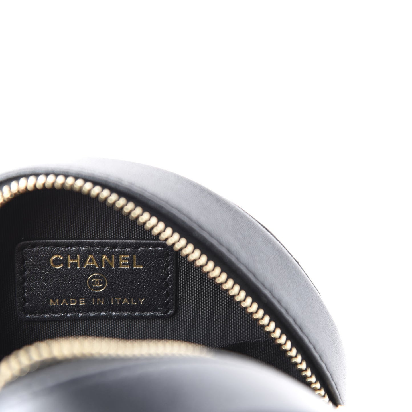 Iridescent Lambskin Quilted Pearl Round Clutch With Chain Black