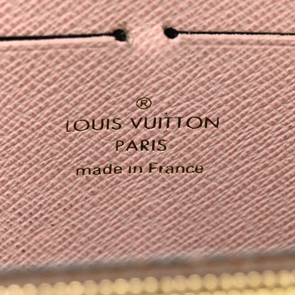 Louis Vuitton Damier Ebene Clemence Wallet Rose Ballerine 6 of 11