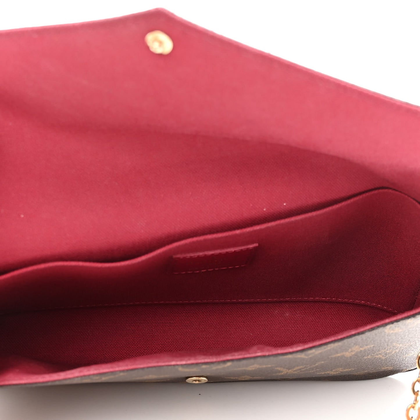 Monogram Pochette Felicie Chain Wallet Fuchsia