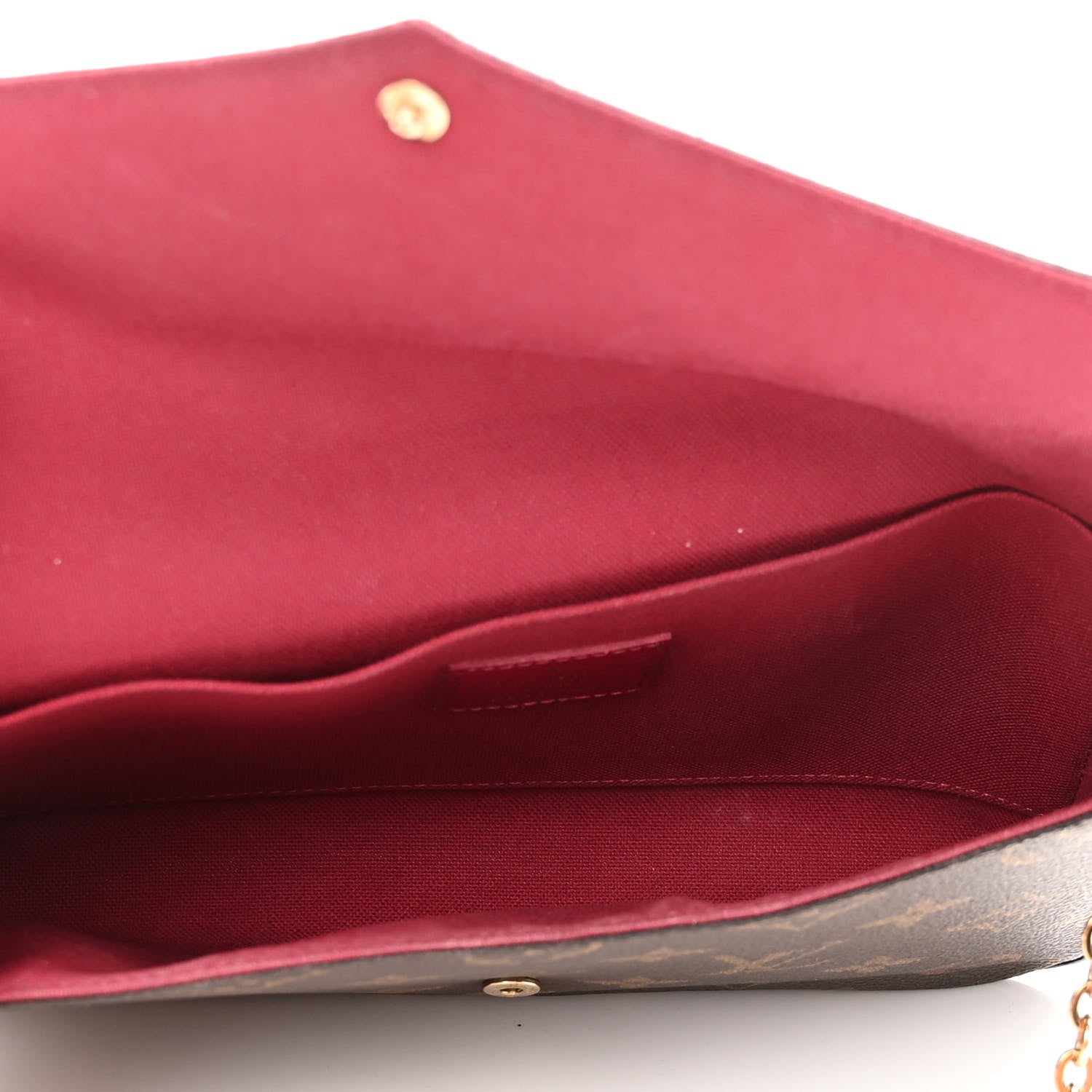 Louis Vuitton Monogram Pochette Felicie Chain Wallet Fuchsia 5 of 14