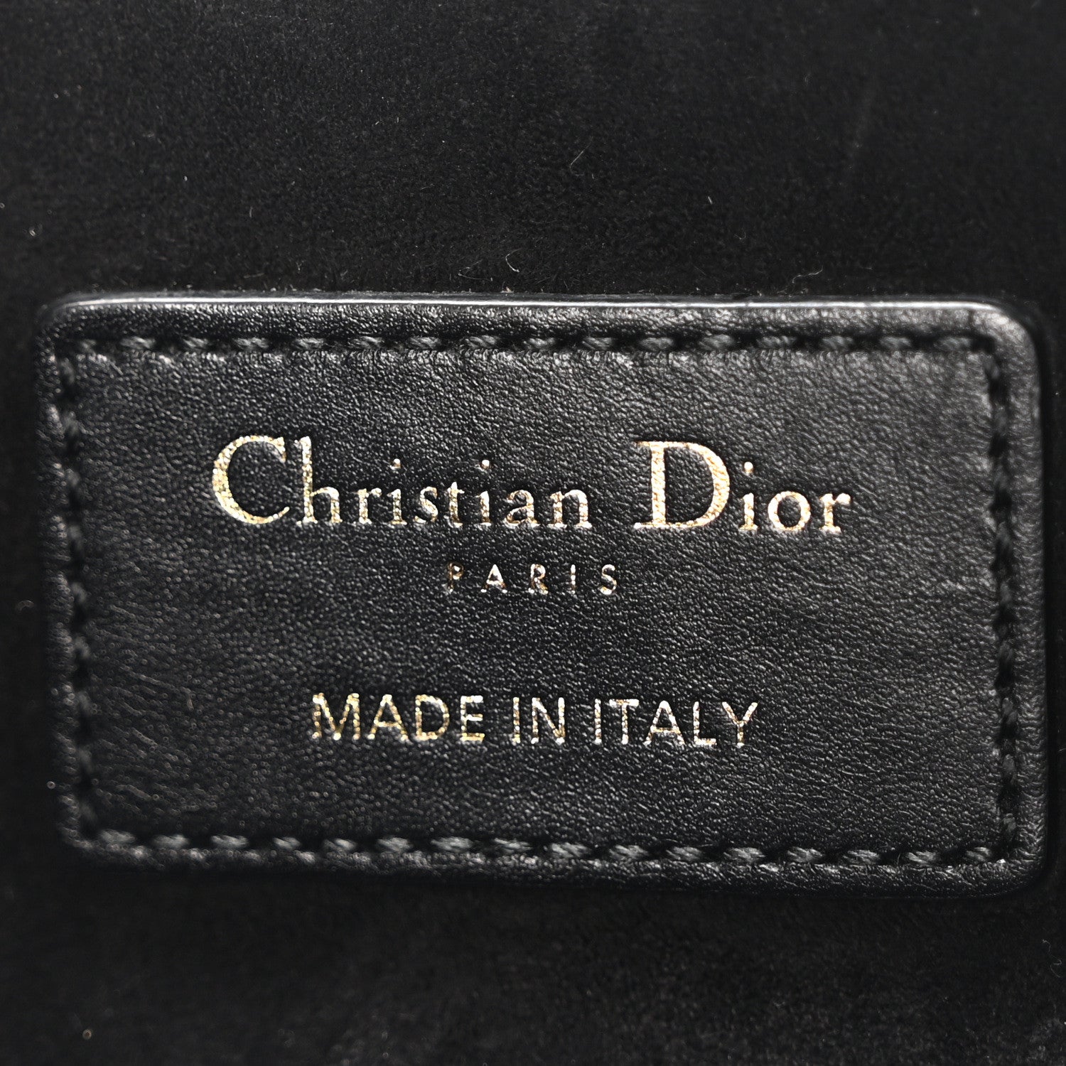 Christian Dior Calfskin CD Embossed Medium C'est Chain Bucket Bag Black 6 of 9