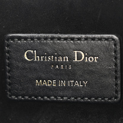Christian Dior Calfskin CD Embossed Medium C'est Chain Bucket Bag Black 6 of 9