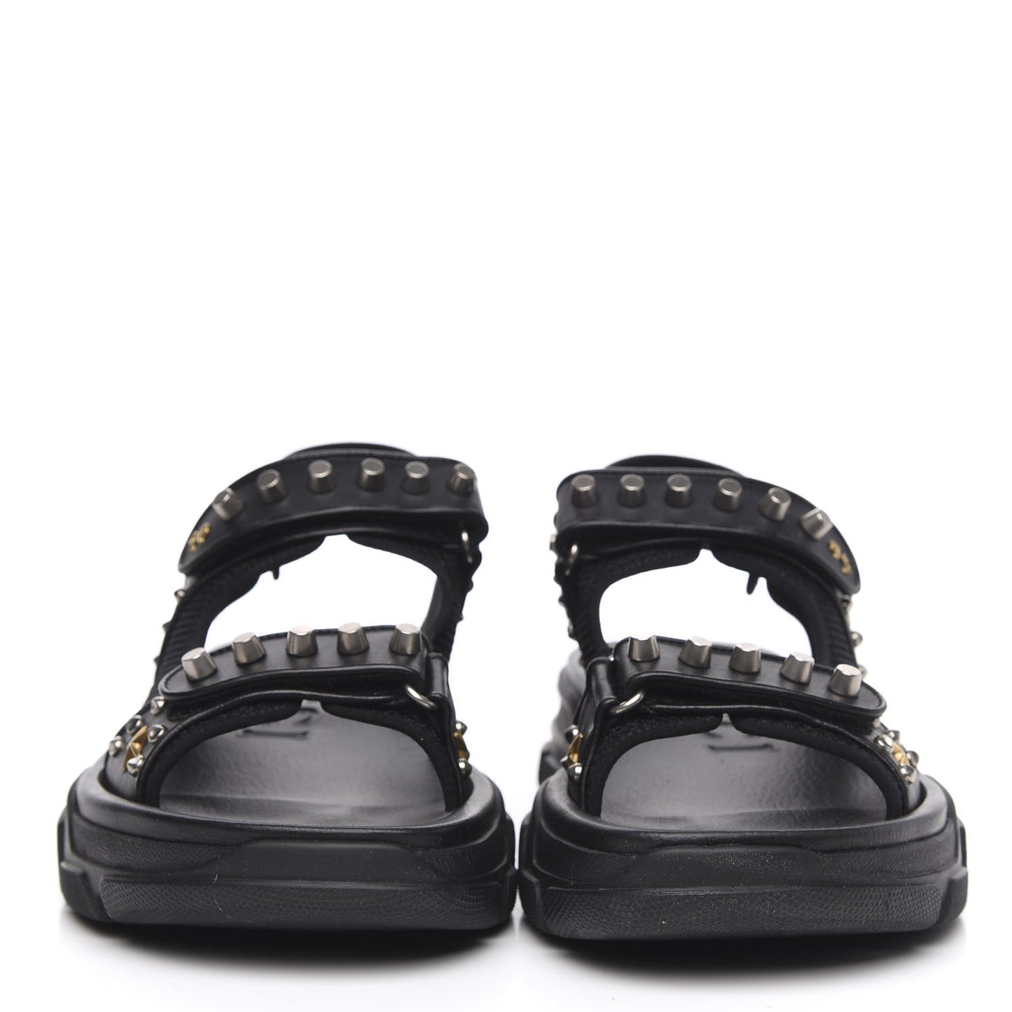 Nappa Mesh Studded Mens Aguru Sandals 12 Black
