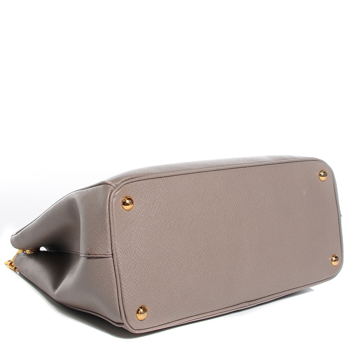 Saffiano Lux Medium Double Zip Tote Argilla