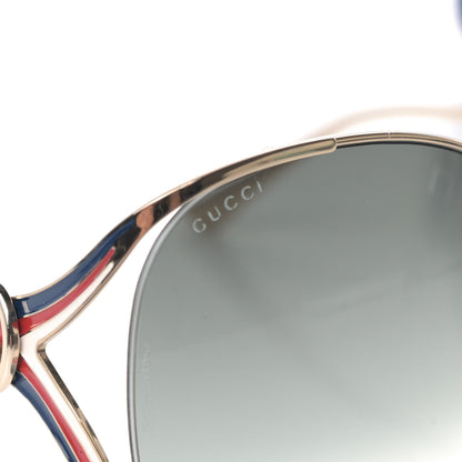Gucci Metal Oversized Round Frame GG0225S Sunglasses Gold 5 of 6