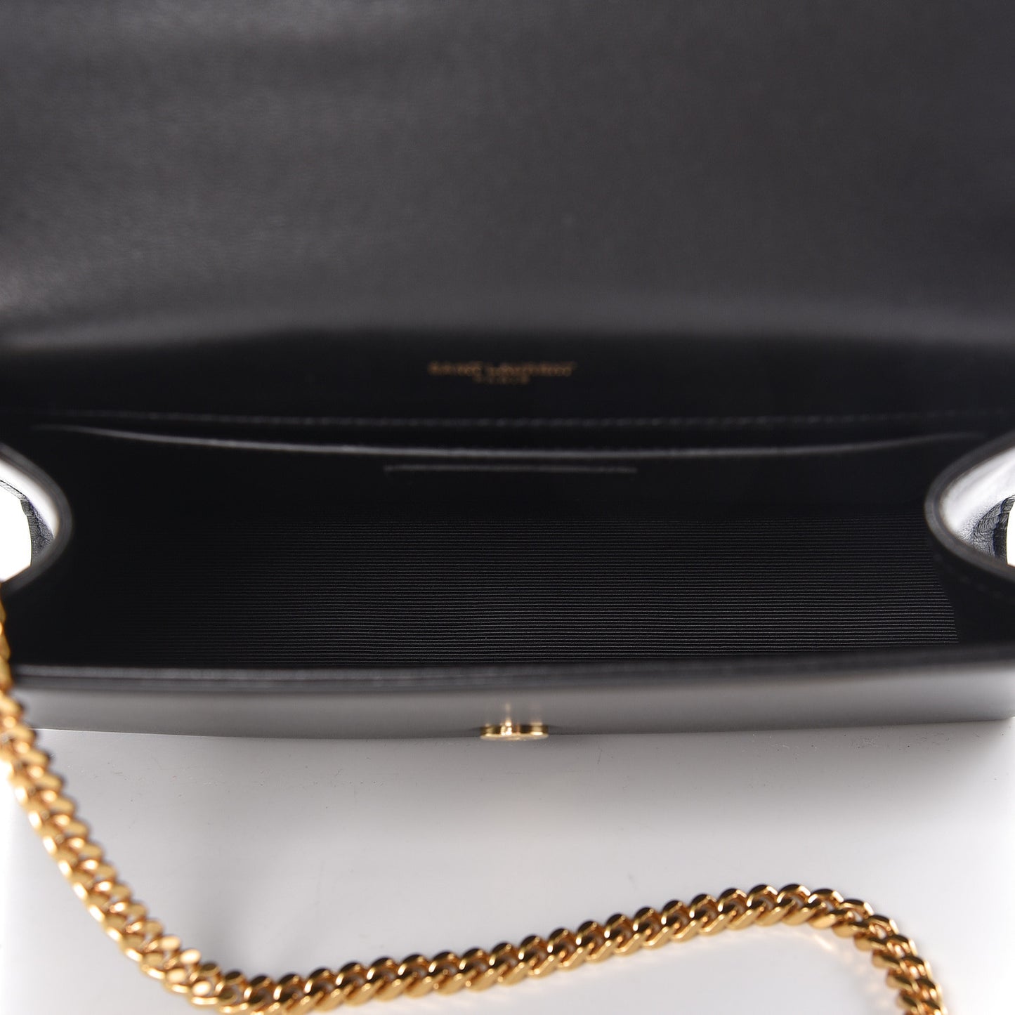 Calfskin Crystal Medium Monogram Kate Satchel Black