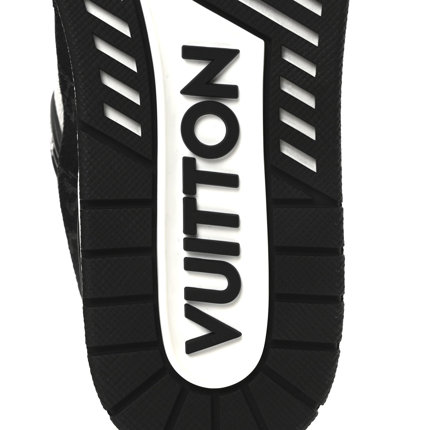 Louis Vuitton Calfskin Embossed Monogram Denim Mens LV Trainer Sneakers 9.5 Black 7 of 9