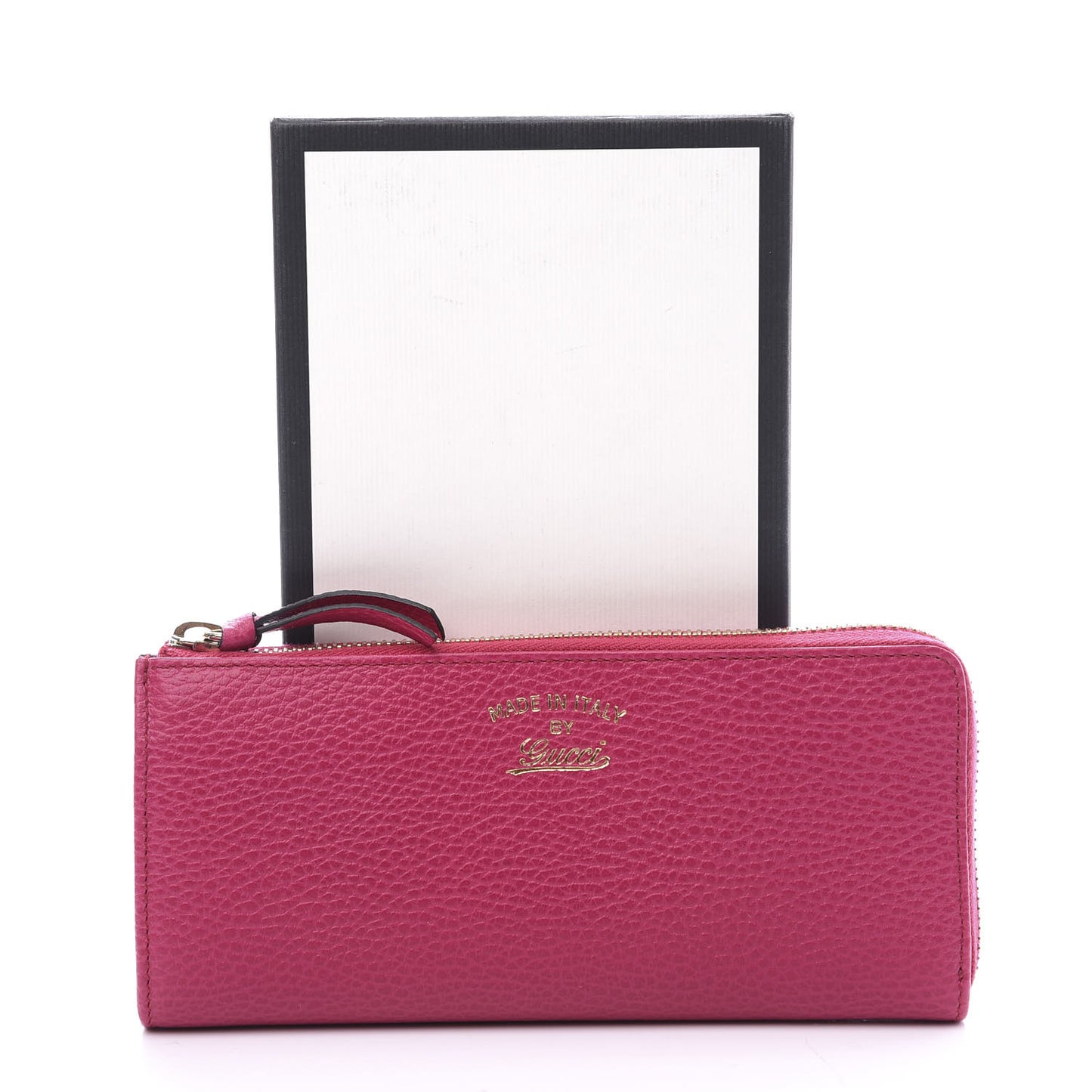 Dollar Calfskin Swing Zip Wallet Blossom