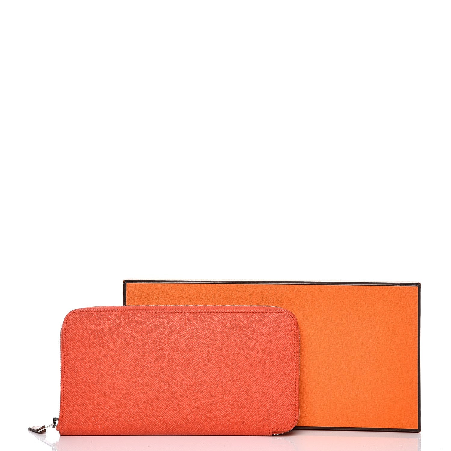Hermes Epsom Barenia Silk'In Wallet Orange Poppy Fauve Rose Candy 8 of 8
