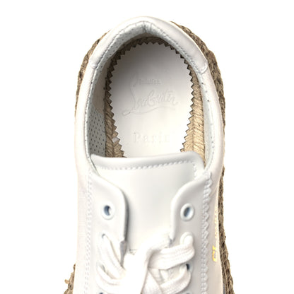 Christian Louboutin Toile Calfskin Espasneak Flat Sneaker 41 Ivory 7 of 10