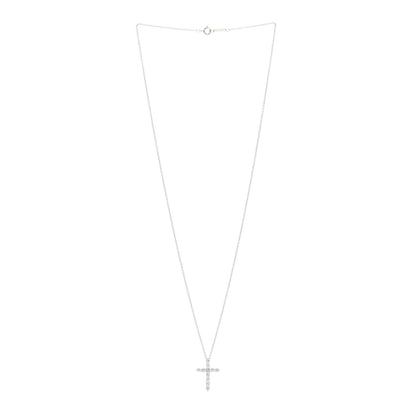 Tiffany Platinum Diamond Medium Cross Pendant Necklace 3 of 5