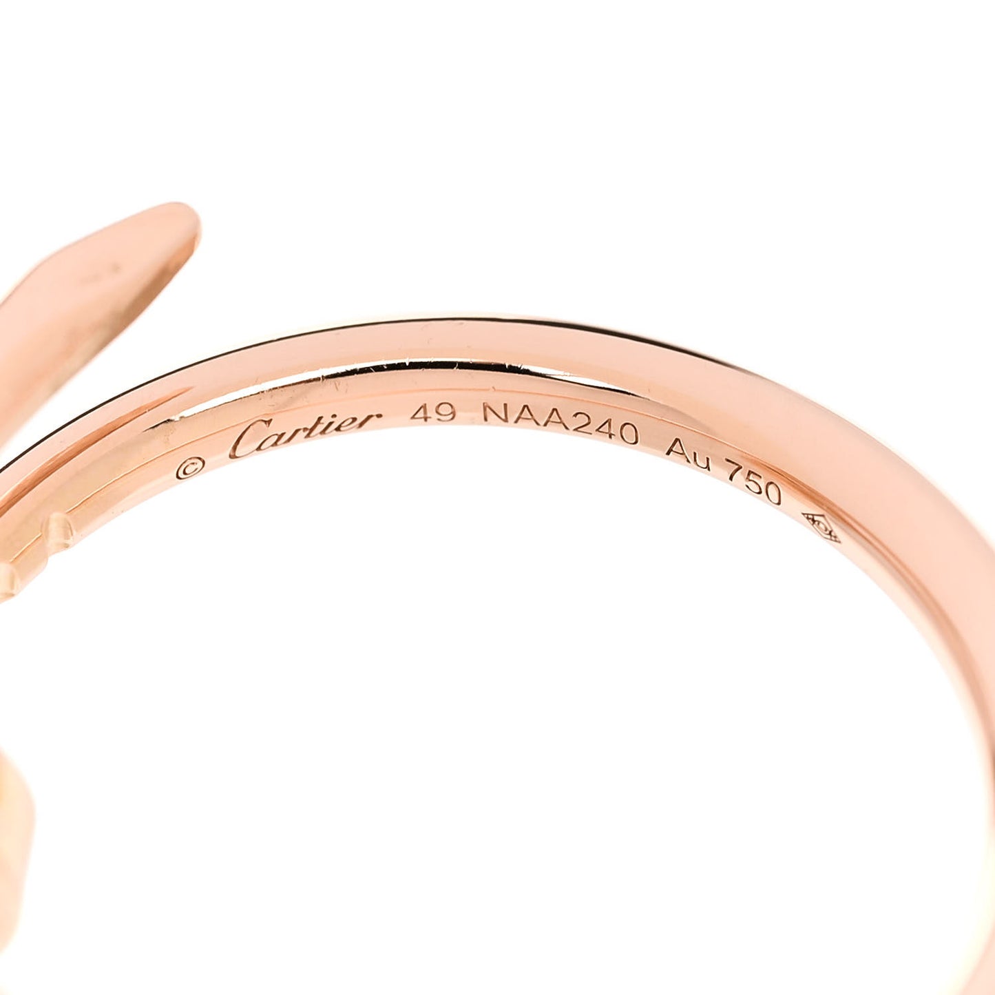 18K Pink Gold Small Juste Un Clou Ring 49 5