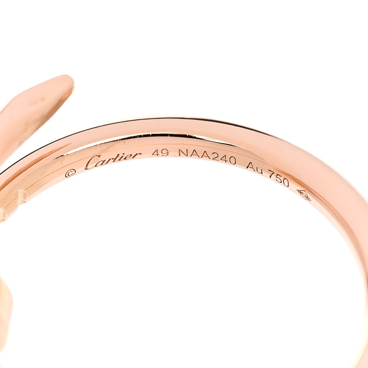 Cartier 18K Pink Gold Small Juste Un Clou Ring 49 5 4 of 5
