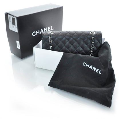 Chanel Caviar Quilted Medium Double Flap Black 3 of 12