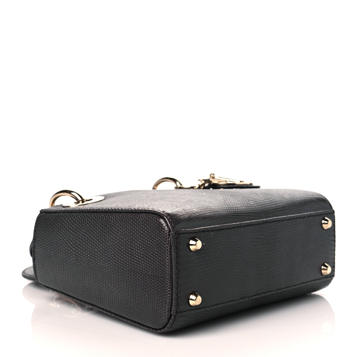 Christian Dior Lizard Mini Lady Dior Grey 3 of 9
