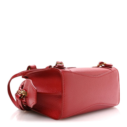 Balenciaga Grained Calfskin Neo Classic Gold Hardware Nano City Crossbody Medium Red 4 of 10