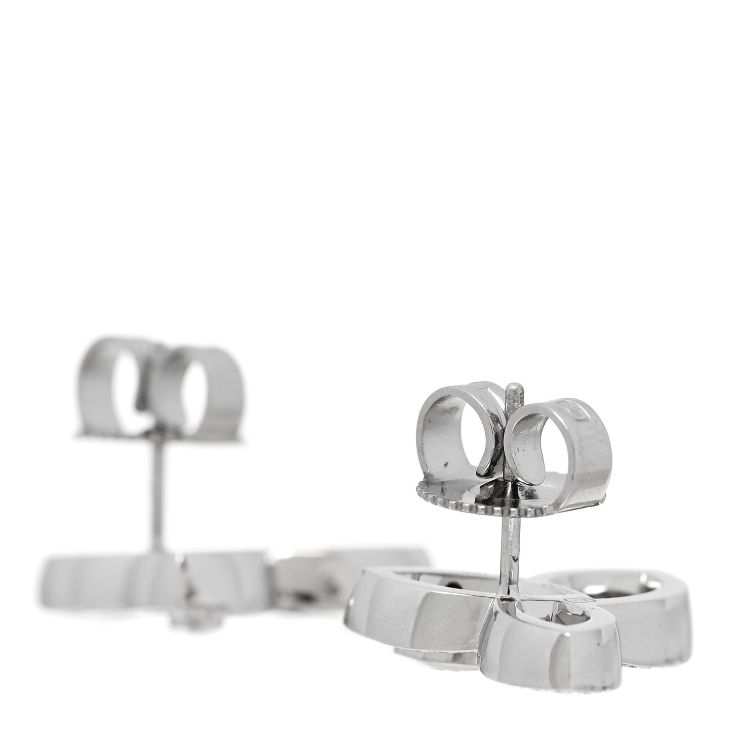 Platinum Diamond Lily Cluster Stud Earrings