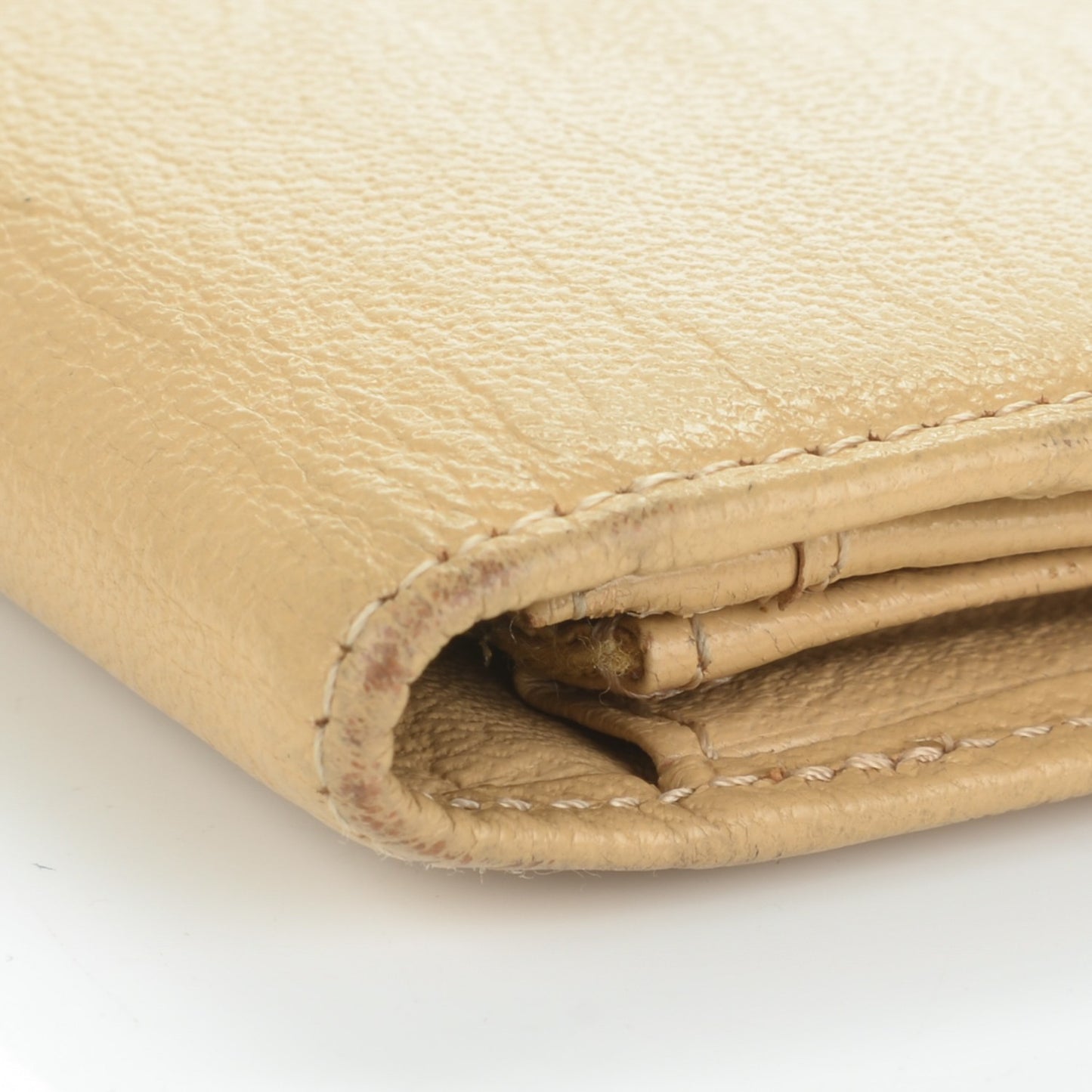 Goatskin CC Yen Wallet Beige