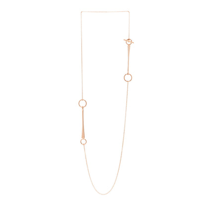 Hermes 18K Rose Gold Clou de Forge Long Necklace 3 of 5