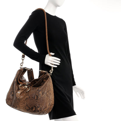 Gucci Python Medium G Wave Shoulder Bag Caramel 2 of 8
