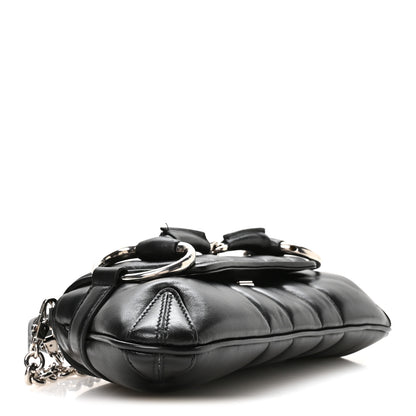 Gucci Nappa Vertical Matelasse Small Maxi Horsebit Chain Shoulder Bag Black 4 of 12