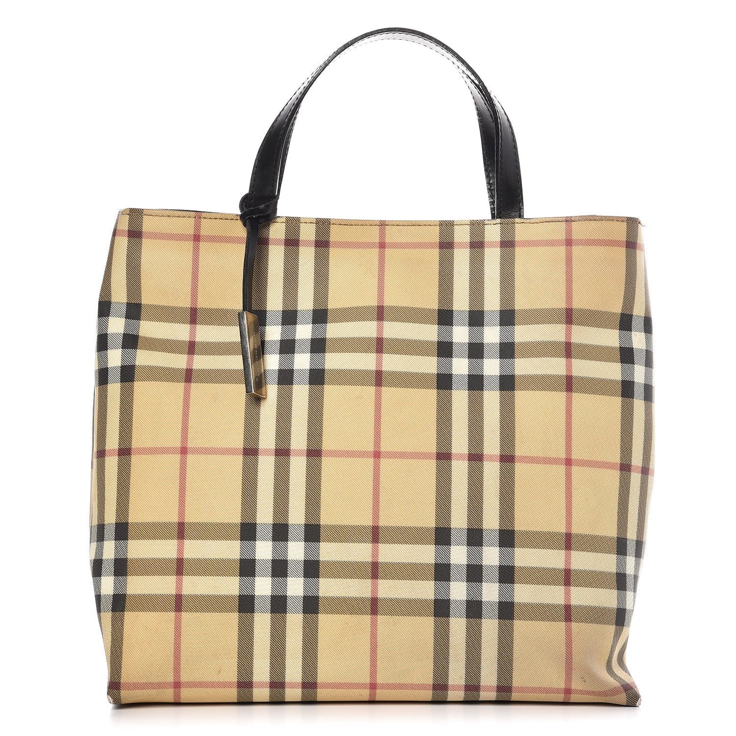 House Check Medium Tote Black