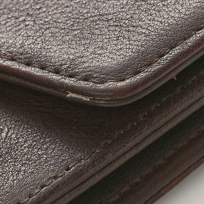 Chanel Lambskin Timeless CC Wallet on Chain WOC Dark Brown 11 of 13