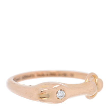 Hermes 18K Rose Gold Diamond TPM Galop Ring 52 6 3 of 6