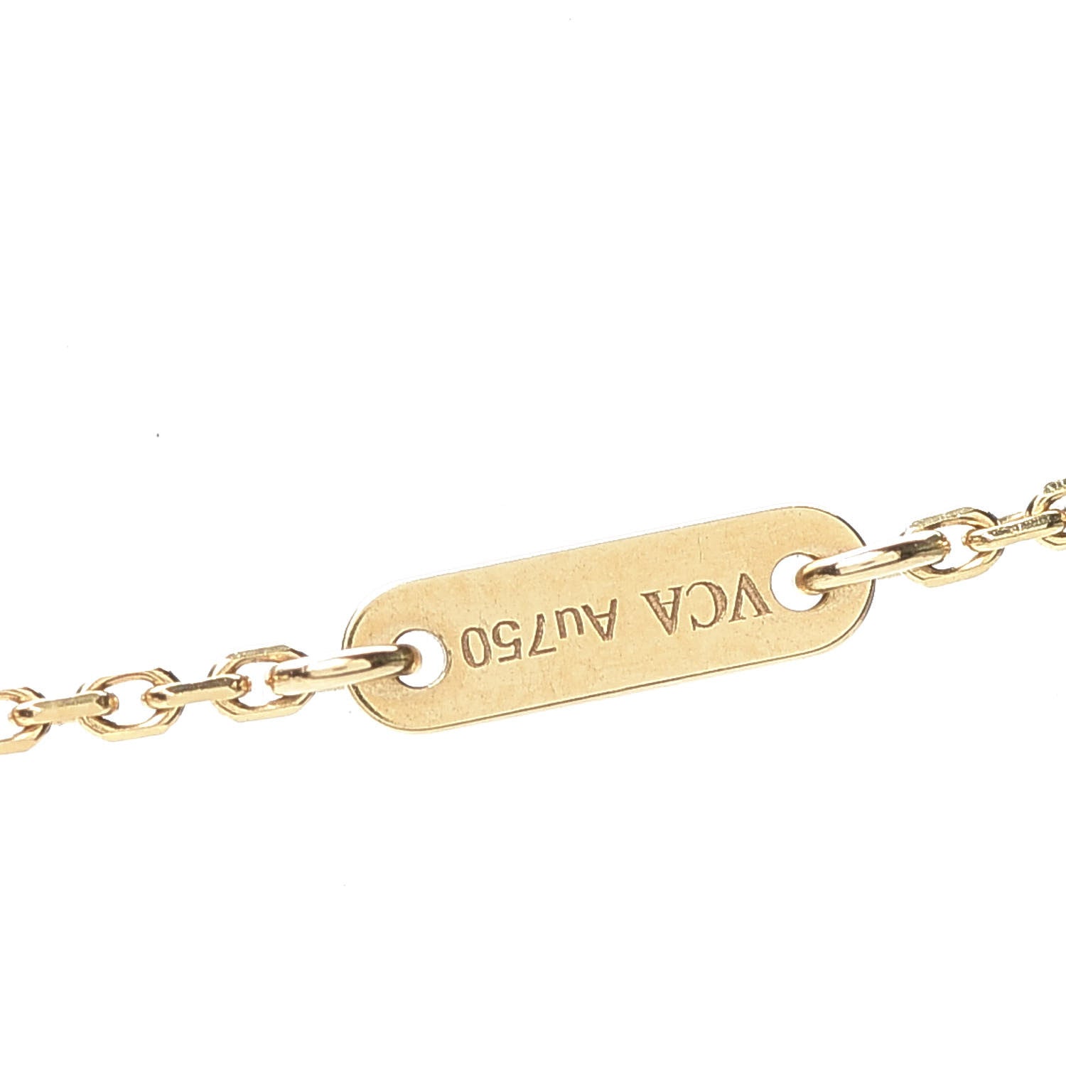 Van Cleef & Arpels 18K Yellow Gold Mother of Pearl Sweet Alhambra Butterfly Pendant Necklace 6 of 7