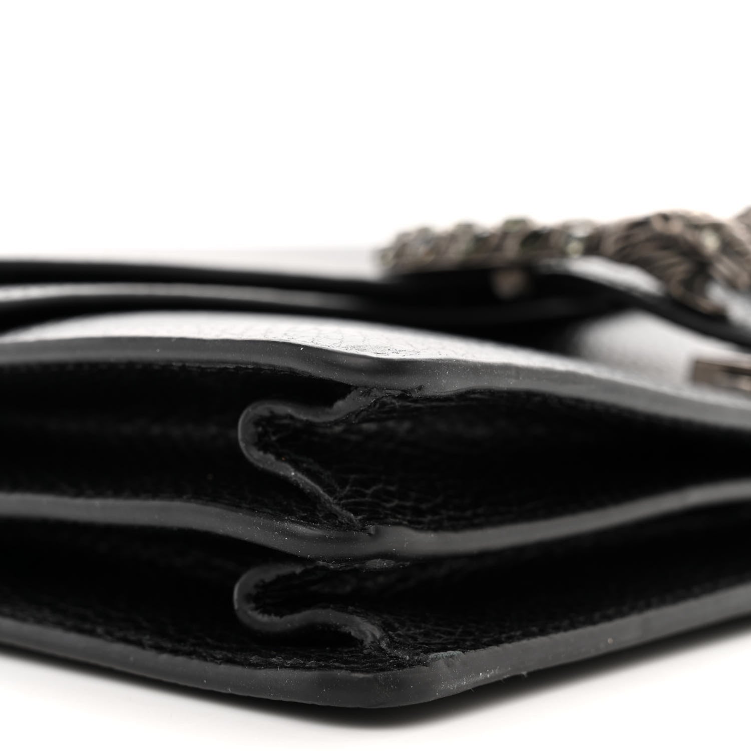 Gucci Pebbled Calfskin Small Dionysus Shoulder Bag Black 10 of 12