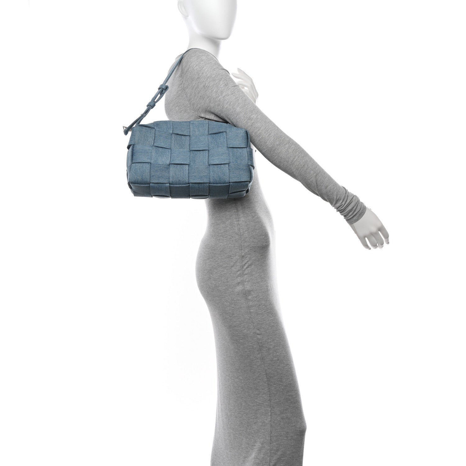 Bottega Veneta Denim Maxi Intrecciato Brick Cassette Bag Indigo 3 of 10