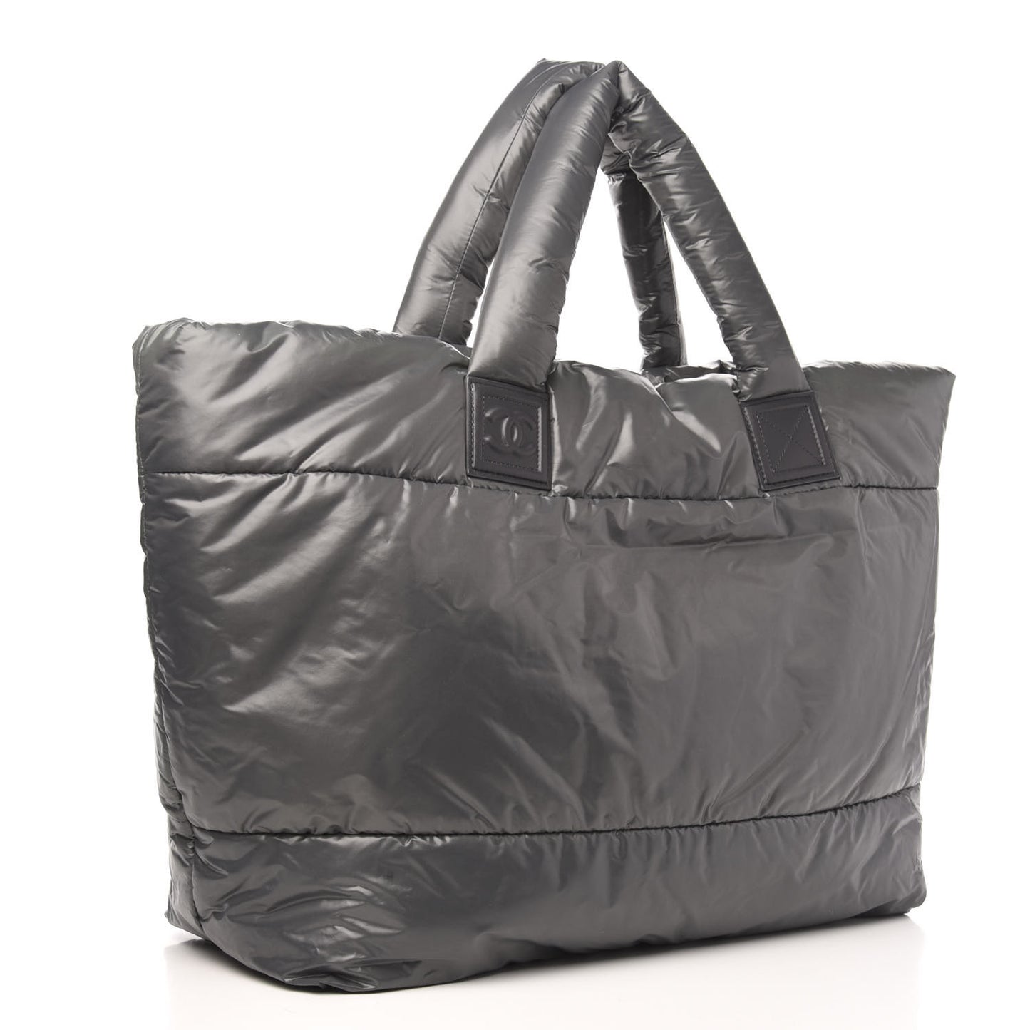 Nylon Coco Cocoon Large Reversible Tote Grey