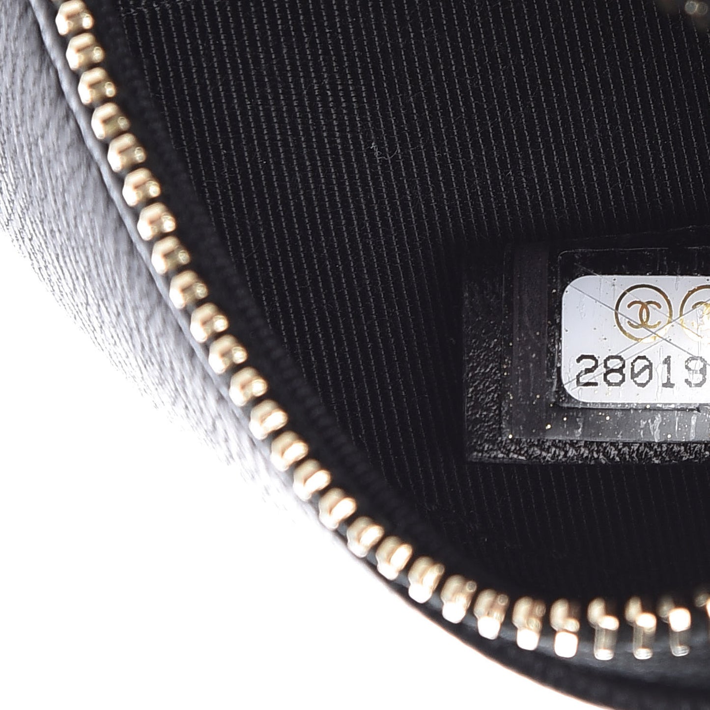 Calfskin Quilted Egyptian Amulet Round Clutch With Chain Black