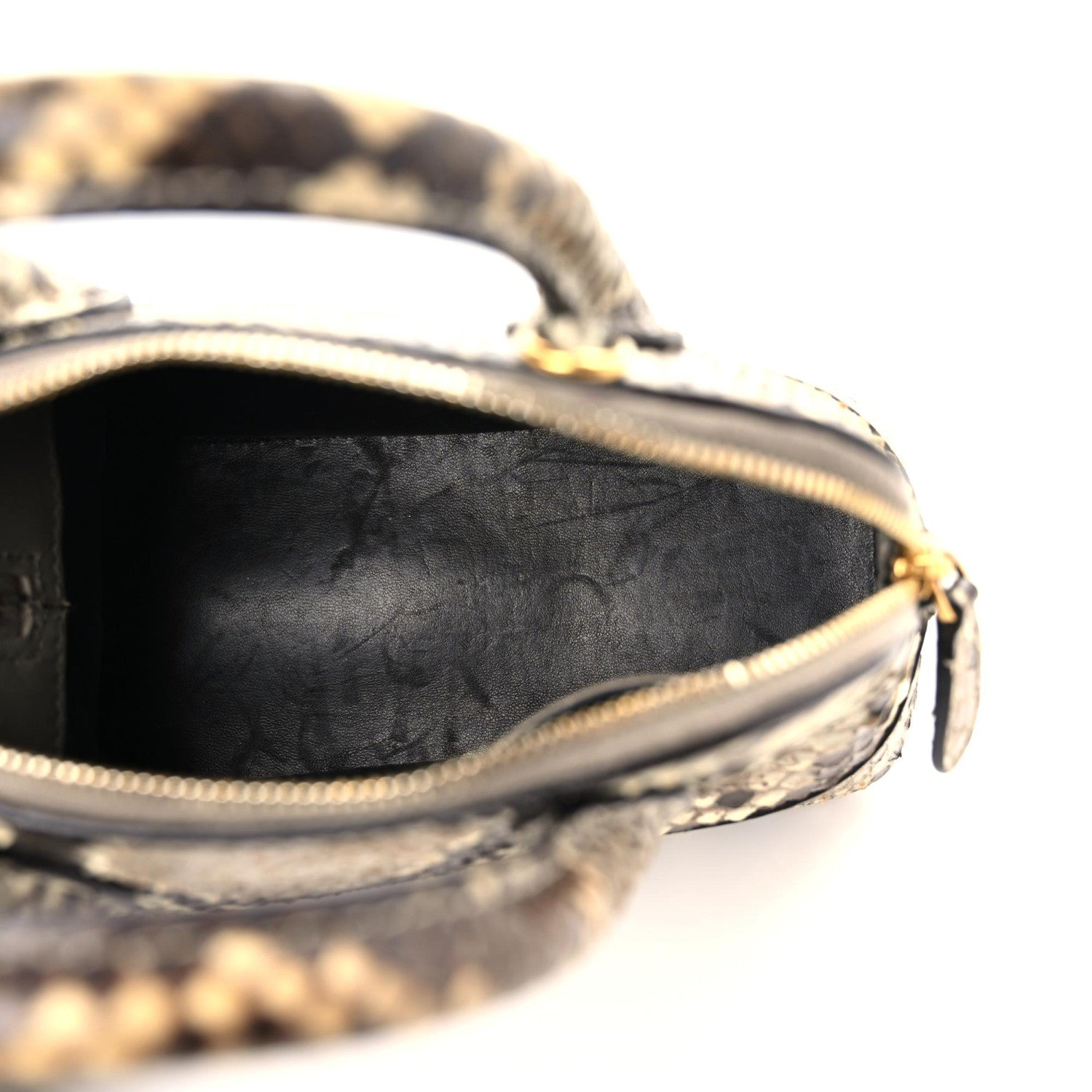 Balenciaga Python Logo XXS Ville Top Handle Bag Black Beige 5 of 18