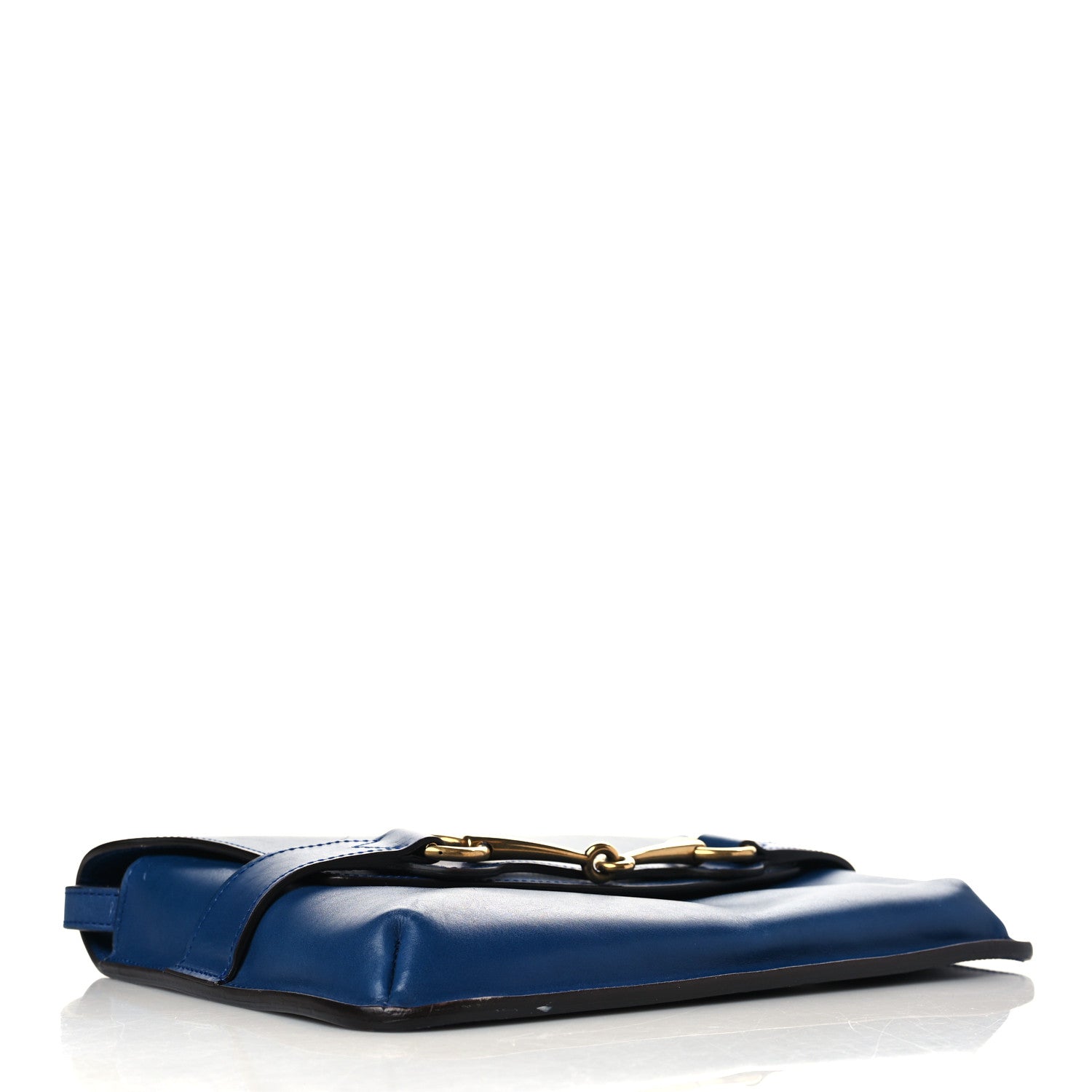 Gucci Smooth Calfskin Large Bright Bit Shoulder Bag Blue 3 of 11