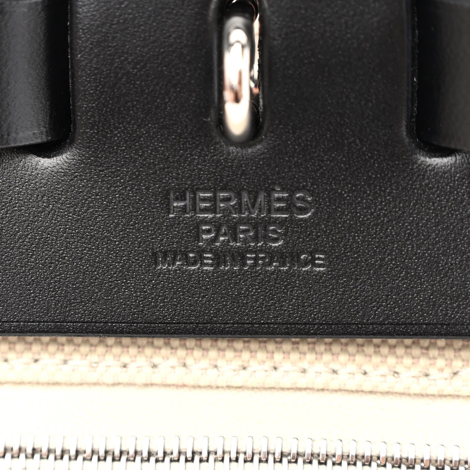 Hermes Military Toile Vache Hunter Herbag Zip Retourne 31 PM Beton Black 6 of 11
