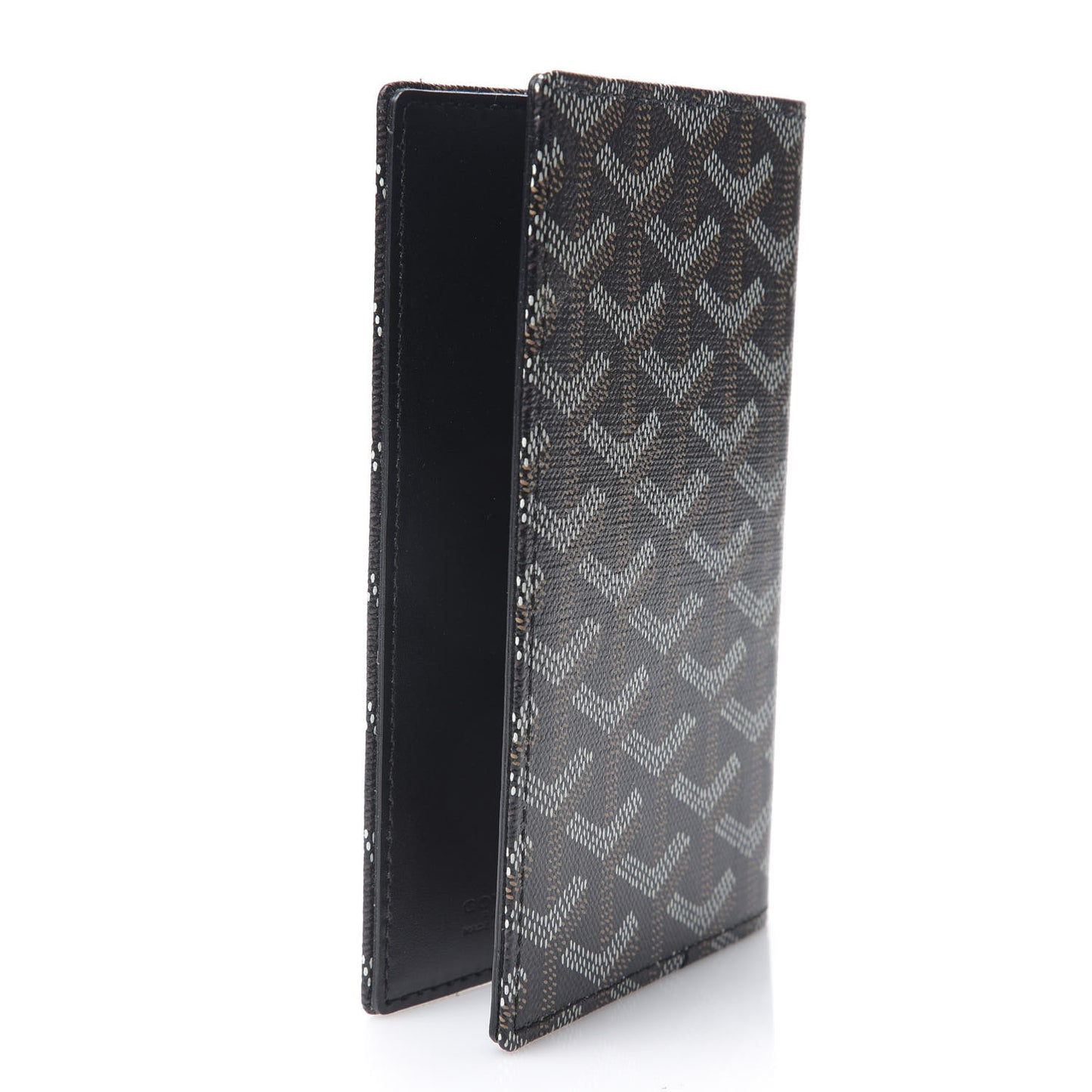 Goyardine Passport Holder Black