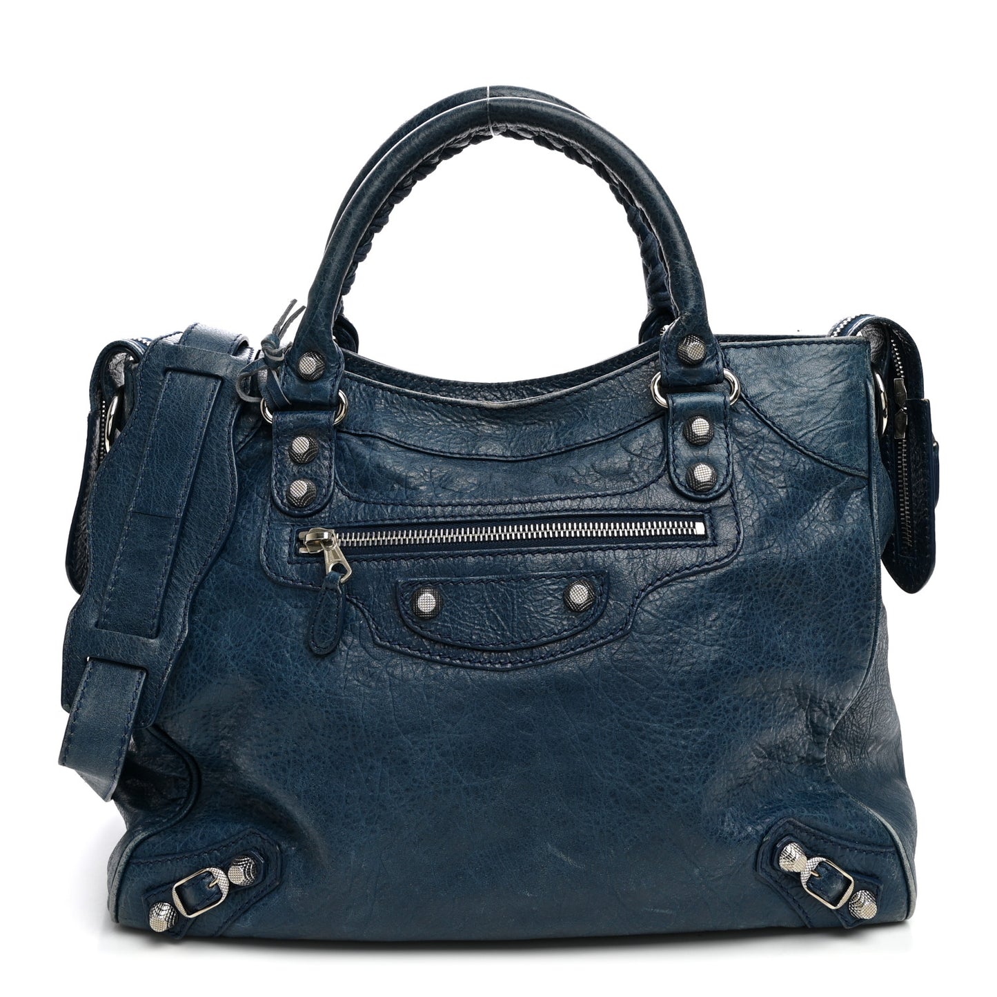 Agneau Giant 12 Silver Hardware Velo Bleu Mineral