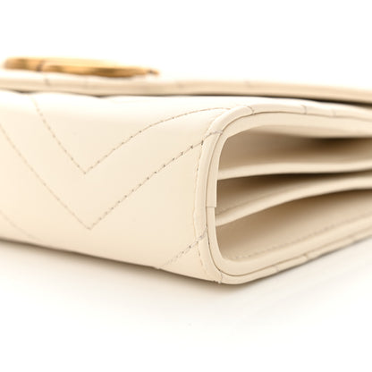 Gucci Calfskin Matelasse GG Marmont Chain Wallet Mystic White 10 of 10